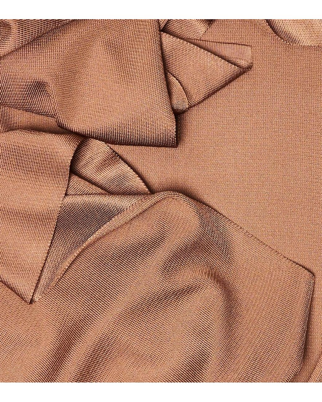Alaïa Brown Alaia Embroidered Scarf