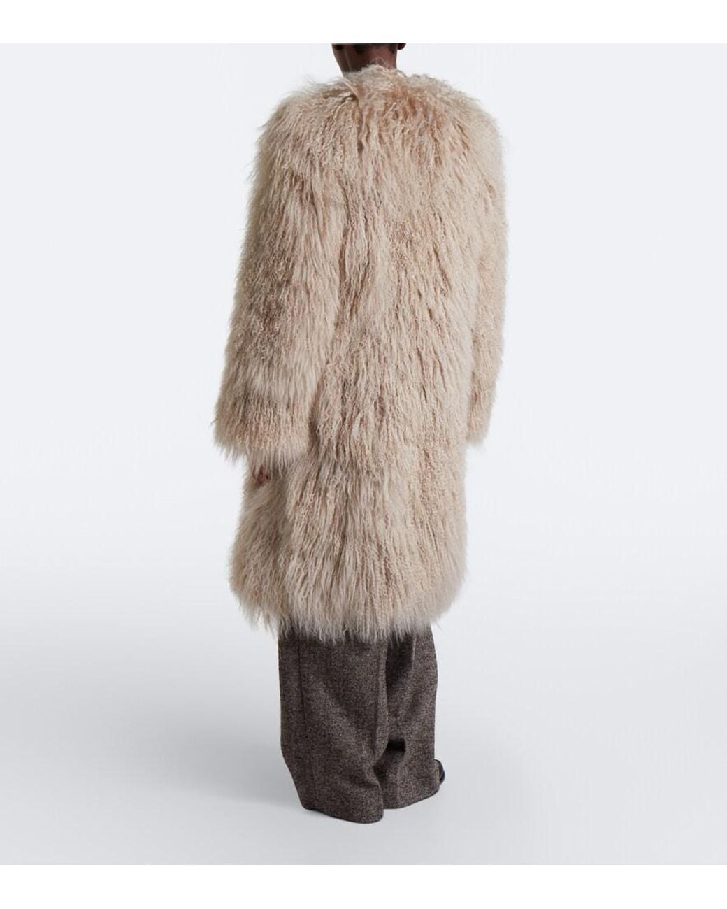 Yves Salomon Natural Shearling Coat