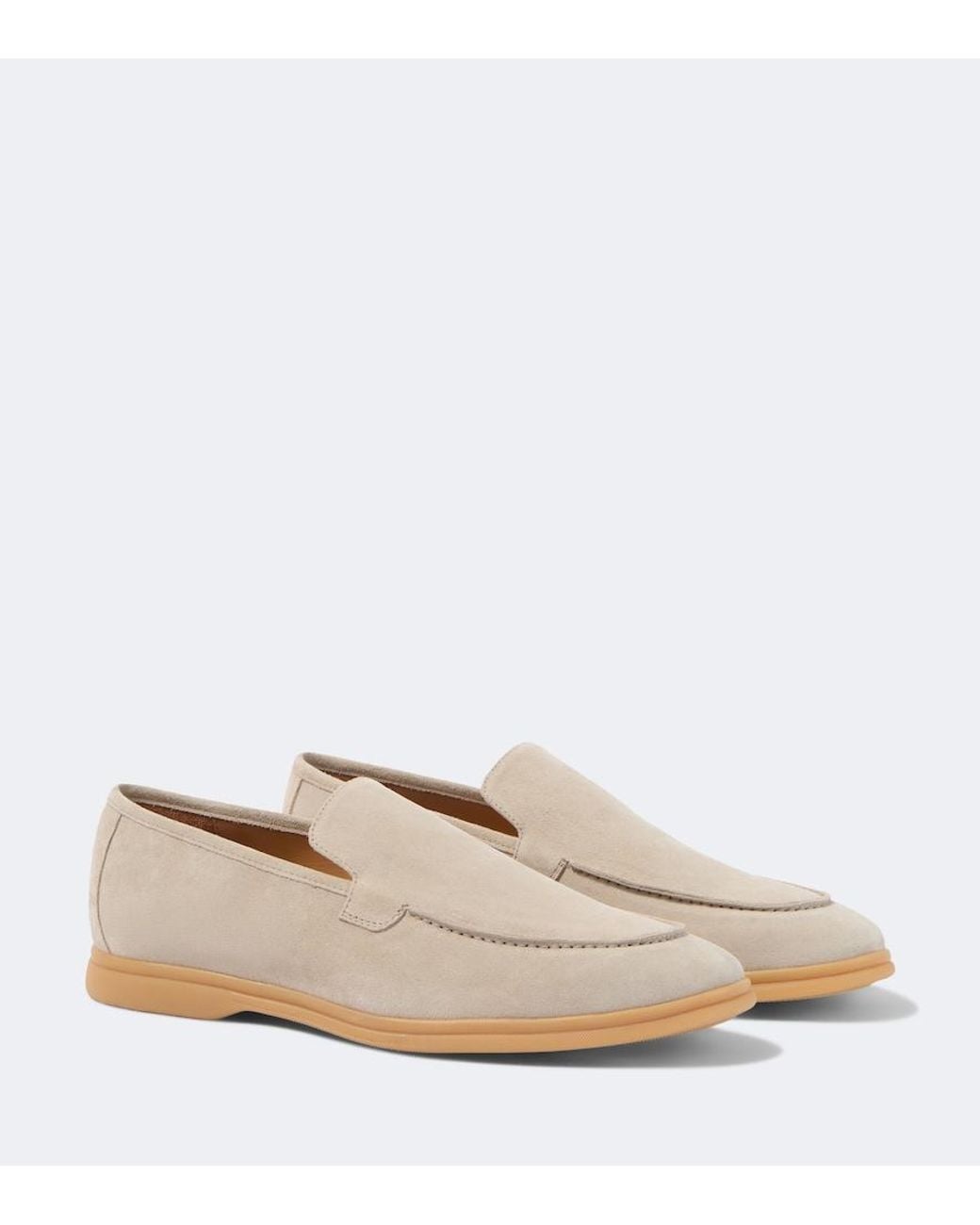Eleventy White Suede Loafers for men