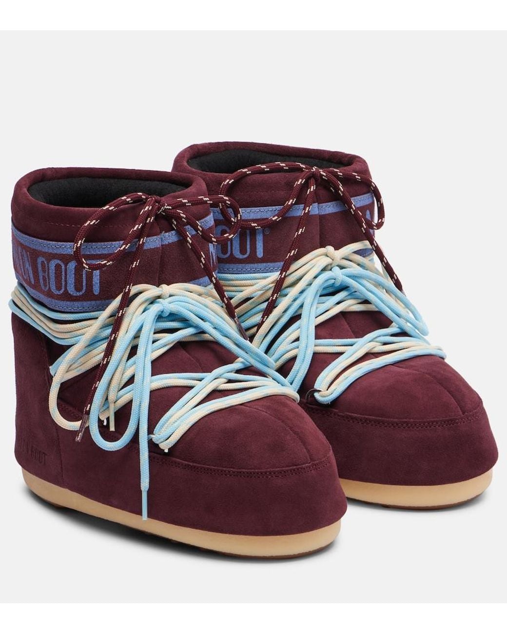 Moon Boot Red Icon Low Suede Snow Boots