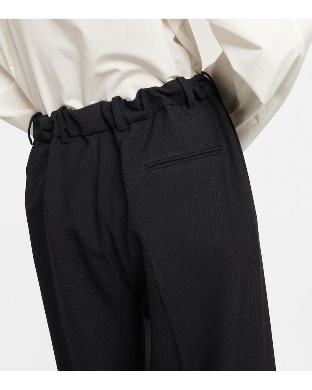The Row Black Roan Wide-Leg Pants
