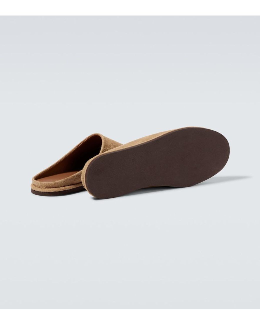 AURALEE Suede Mules in Brown for Men | Lyst