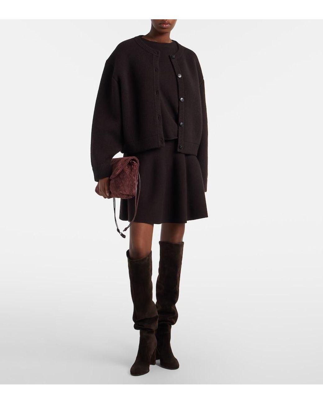Lisa Yang Black Wren Cashmere Miniskirt