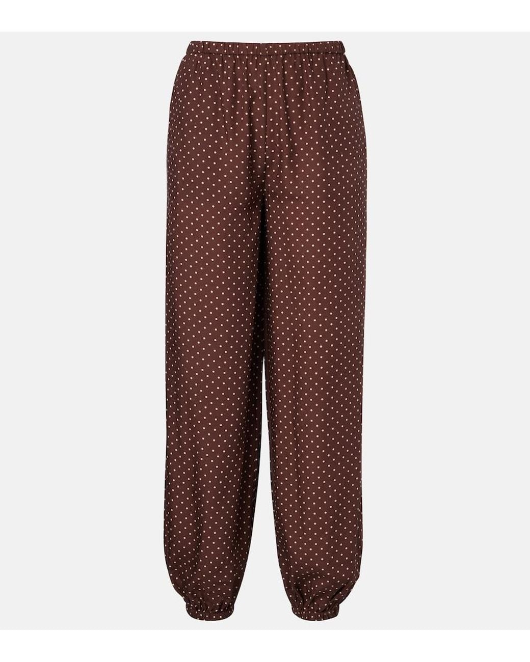 Posse Purple Evie Polka-Dot Balloon Pants