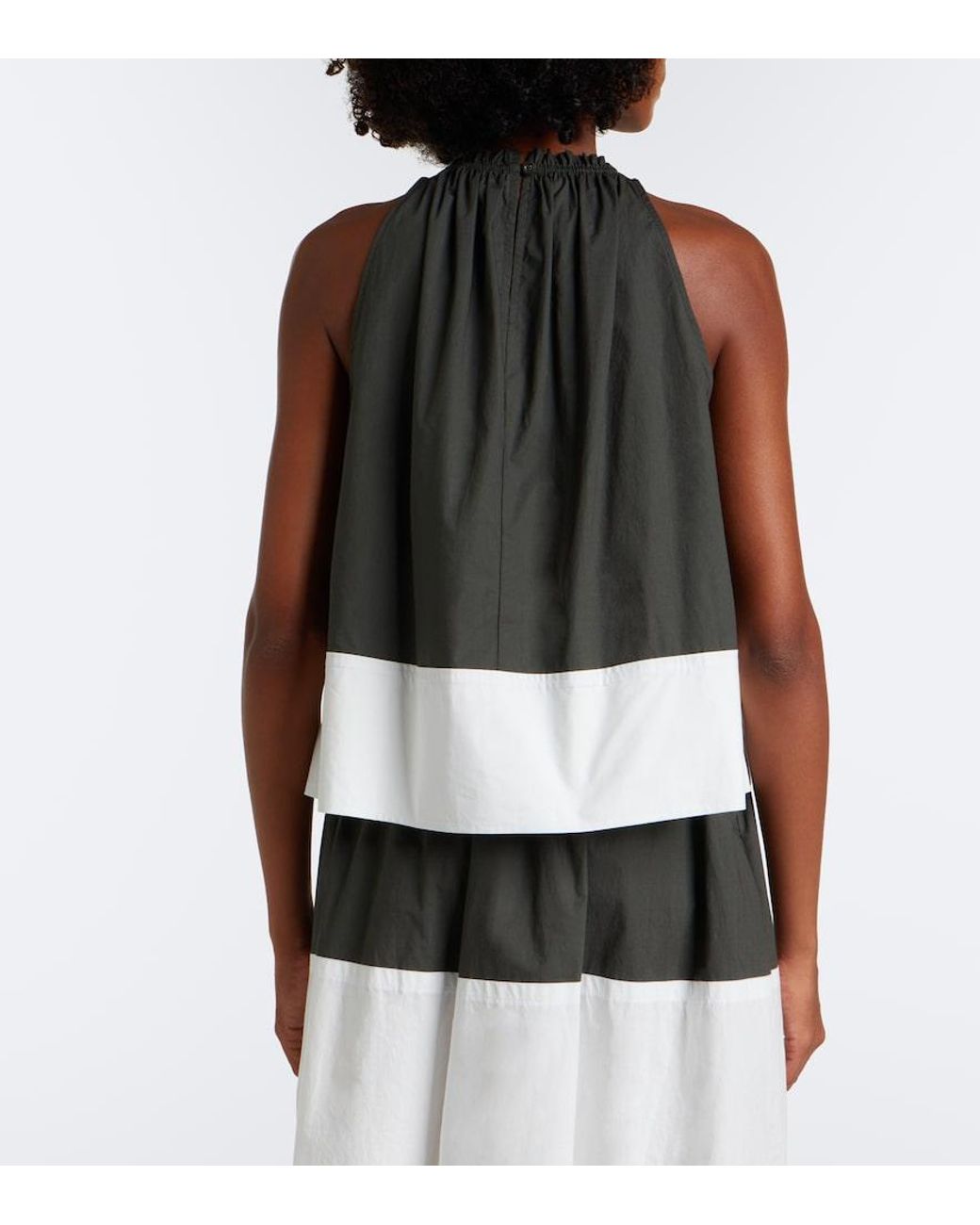 Proenza Schouler Black Label Esme Cotton Poplin Top