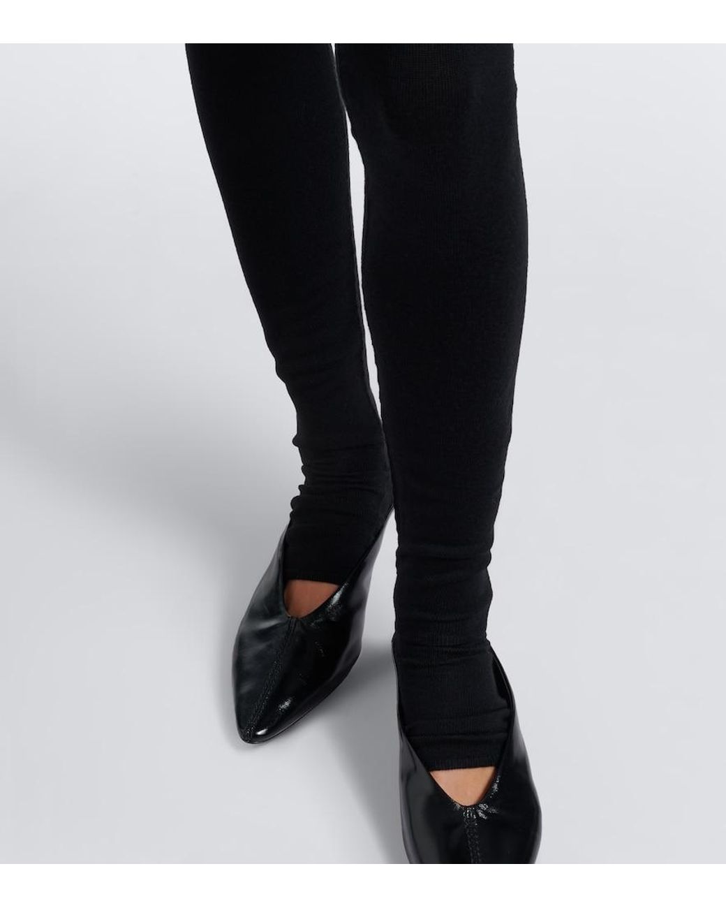 Bottega Veneta Black Wool Leggings