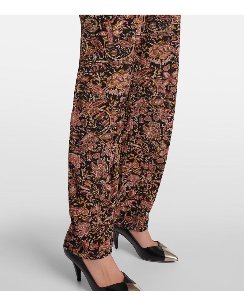 Isabel Marant Brown Zahera Printed Straight Pants