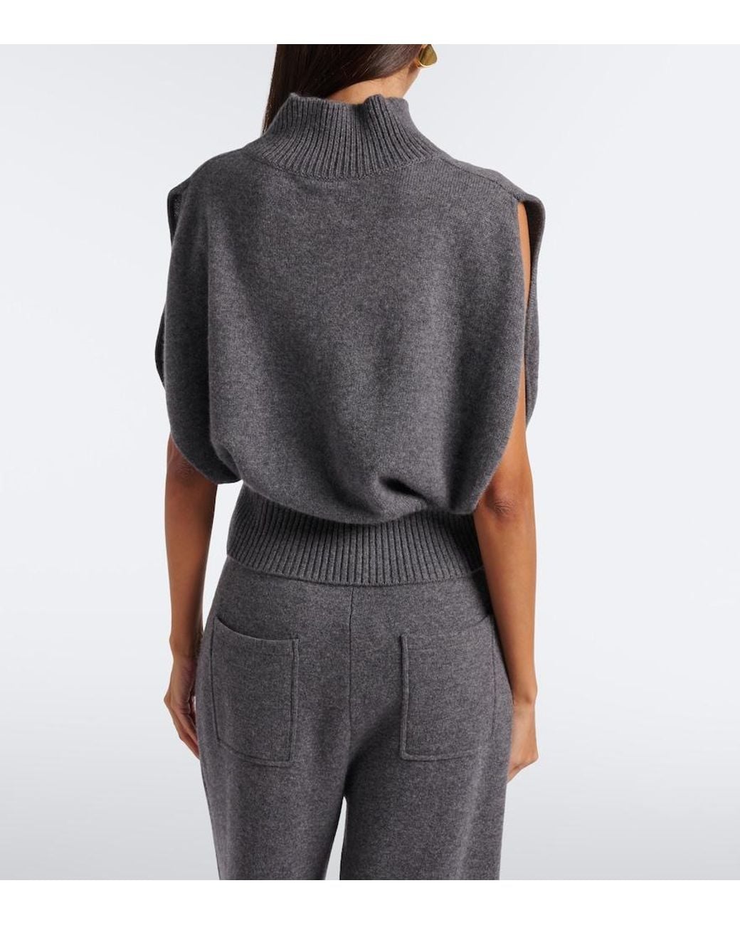 Lisa Yang Gray Zaya Cashmere Sweater
