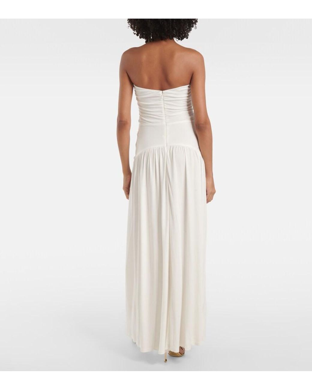 Staud White Mariana Jersey Corset Dress