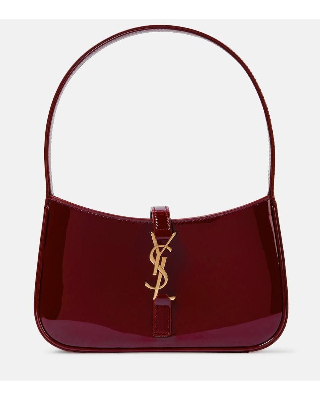 Saint Laurent Red Mini Patent Leather Top-Handle Bag