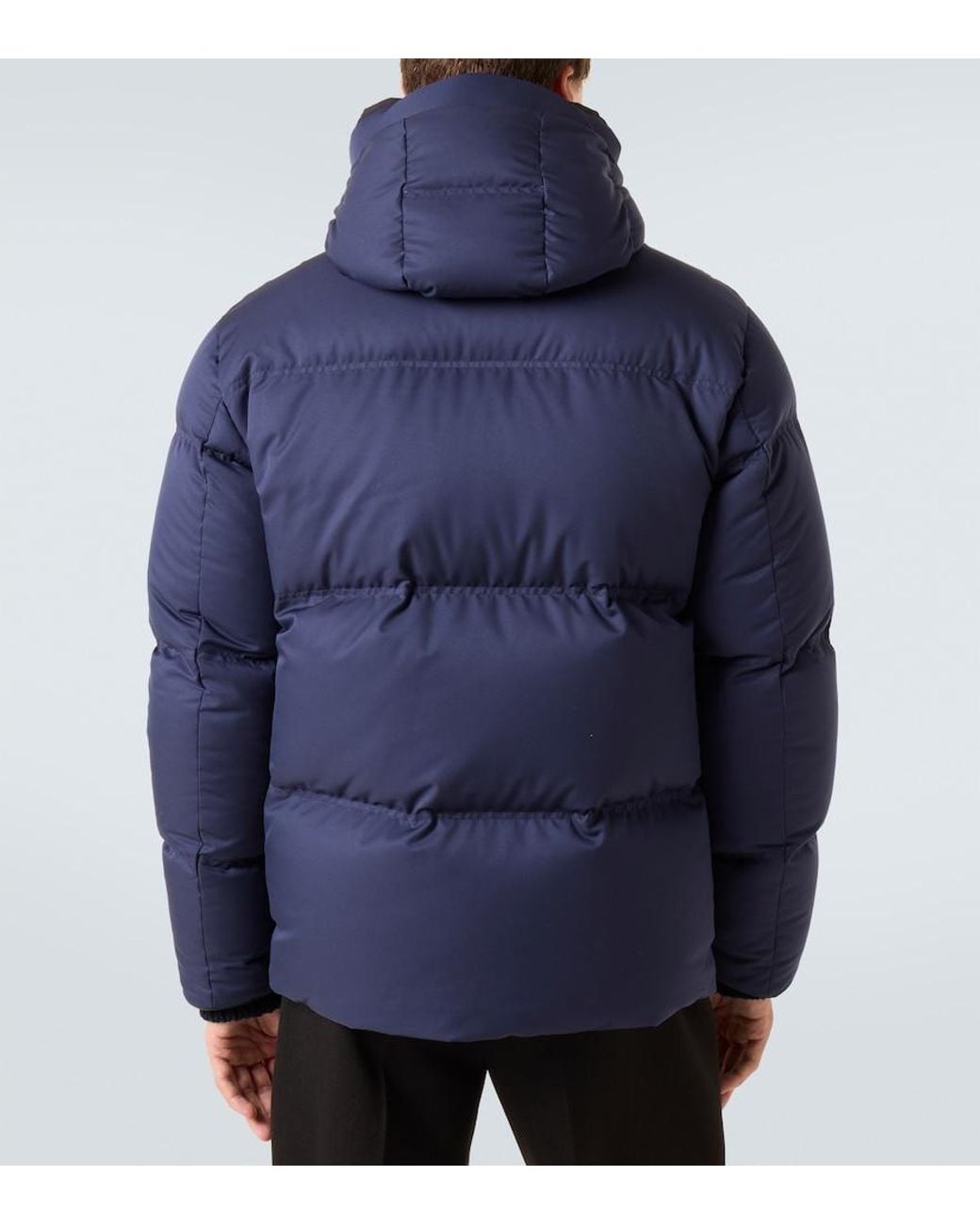Zegna Blue Padded Puffer Jacket for men