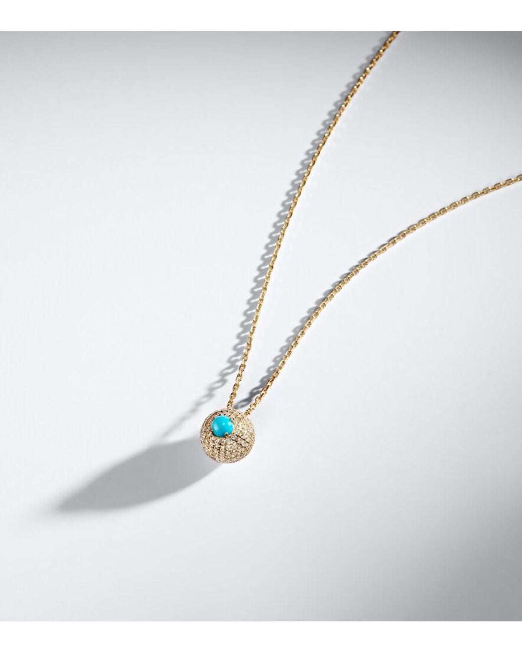Suzanne Kalan Blue Evil Eye 18Kt Pendant Necklace With Diamonds And