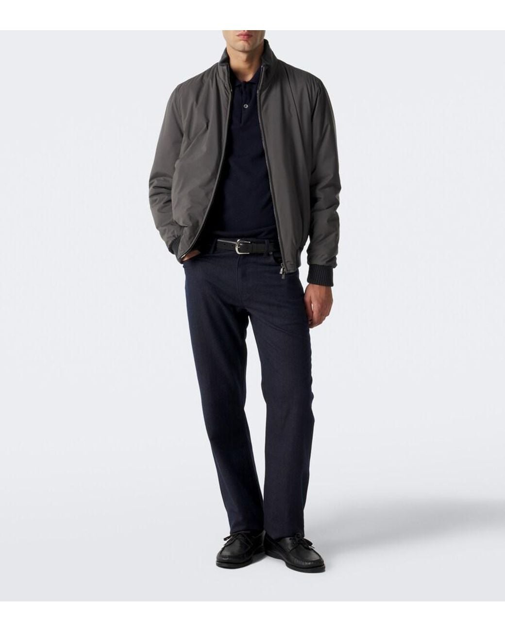 Thom Sweeney Gray Technical Blouson Jacket for men