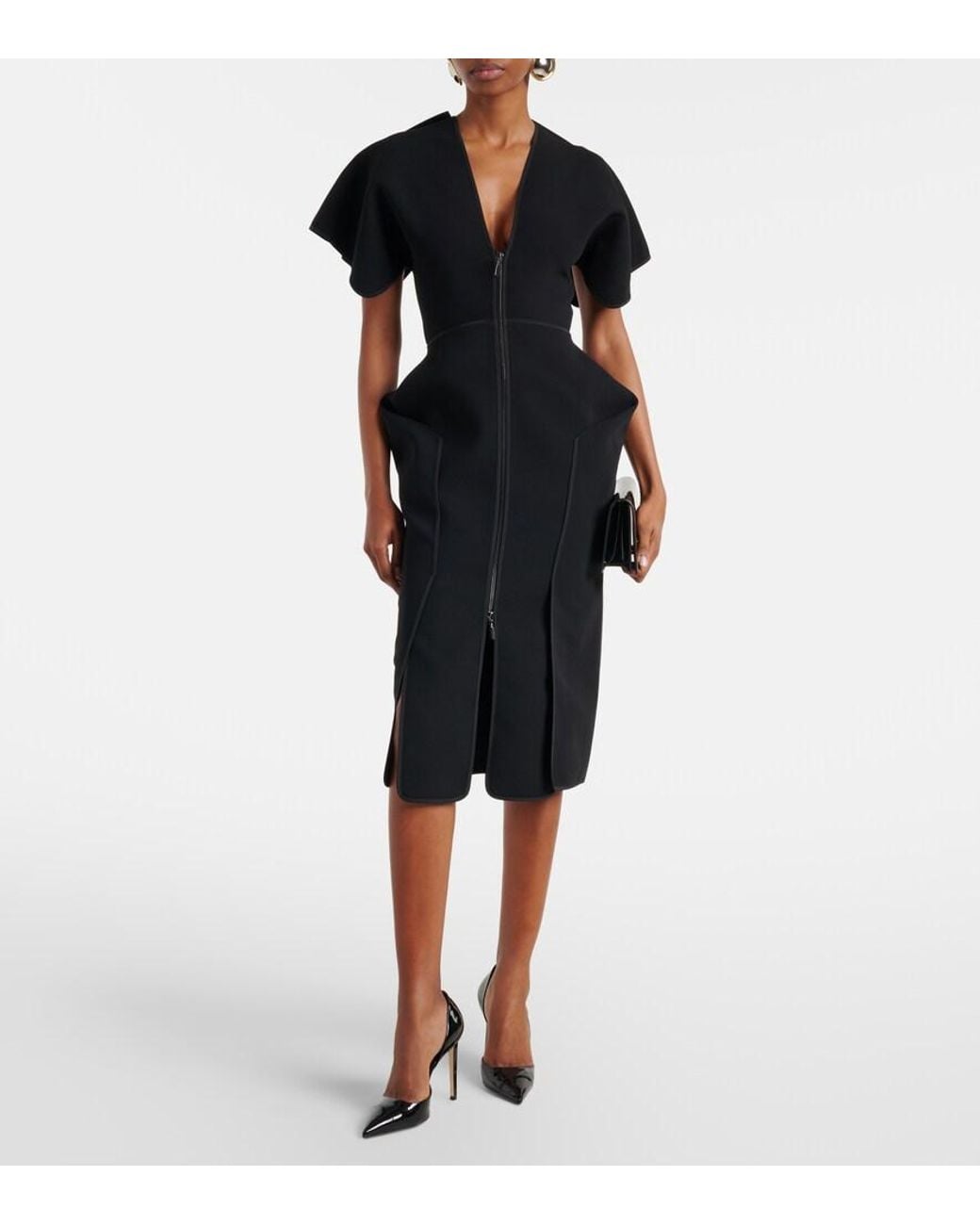 Maticevski Black Midikleid Coco