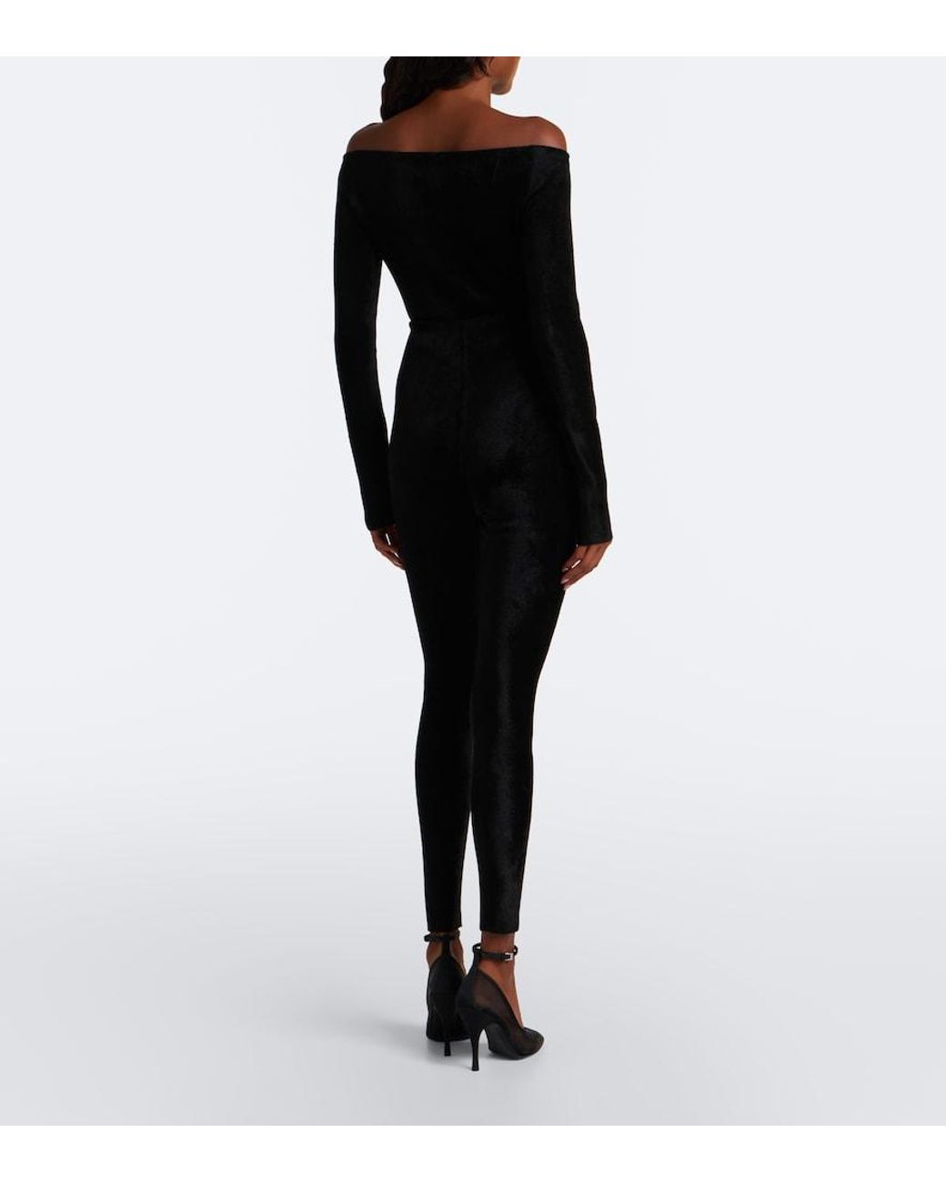 Alaïa Black Velvet Leggings