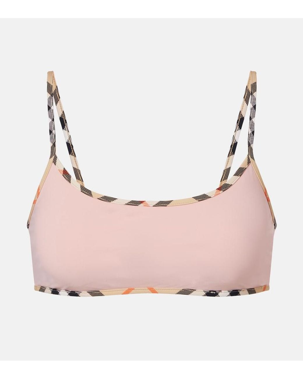Burberry Pink Check Bikini Top