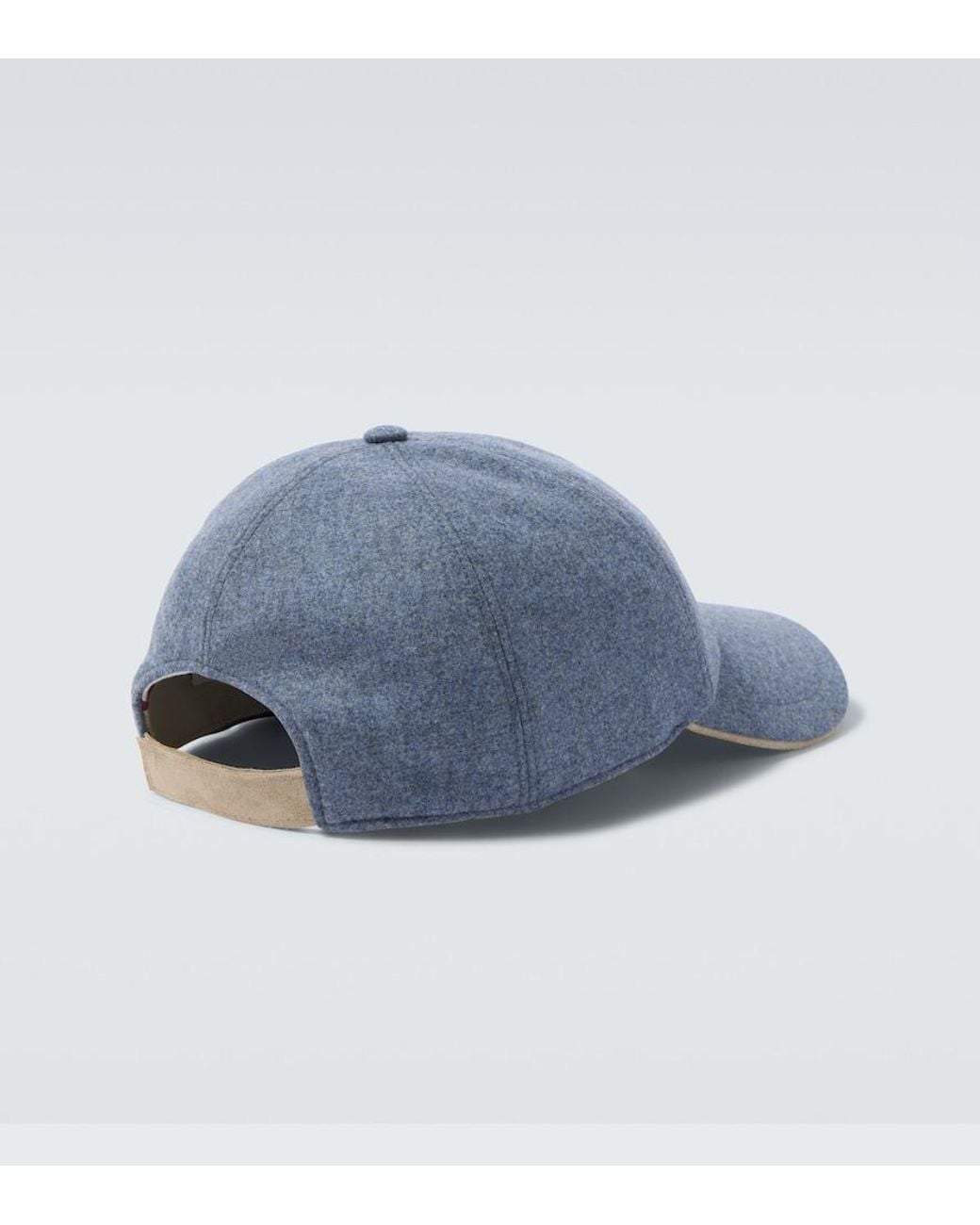 Eleventy Blue Wool, Silk, And Cashmere Baseball Cap for men