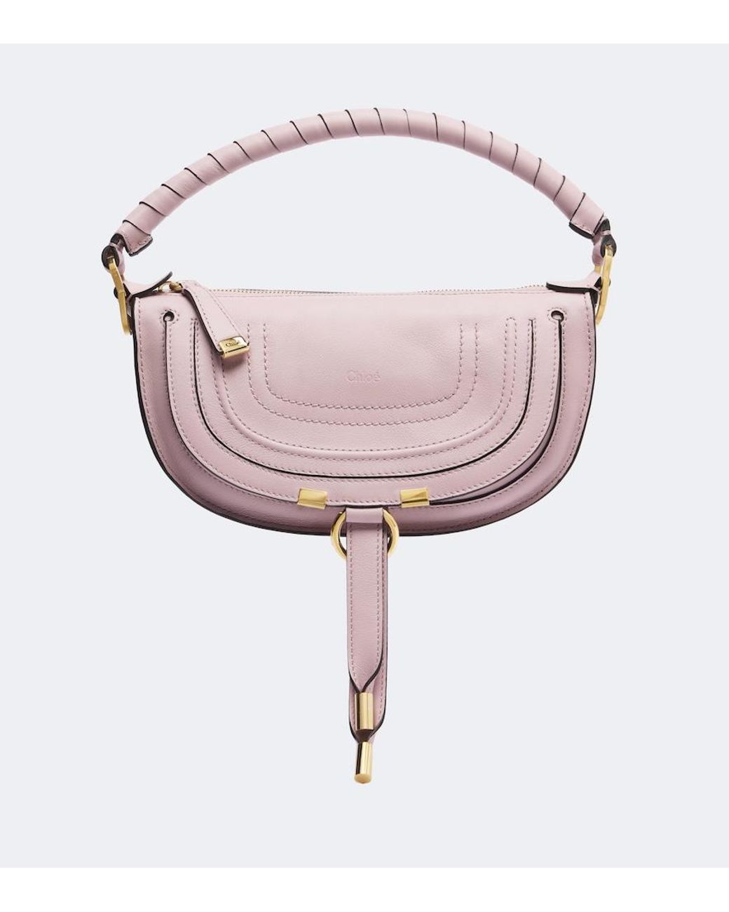 Chloé Pink Marcie Small Leather Shoulder Bag