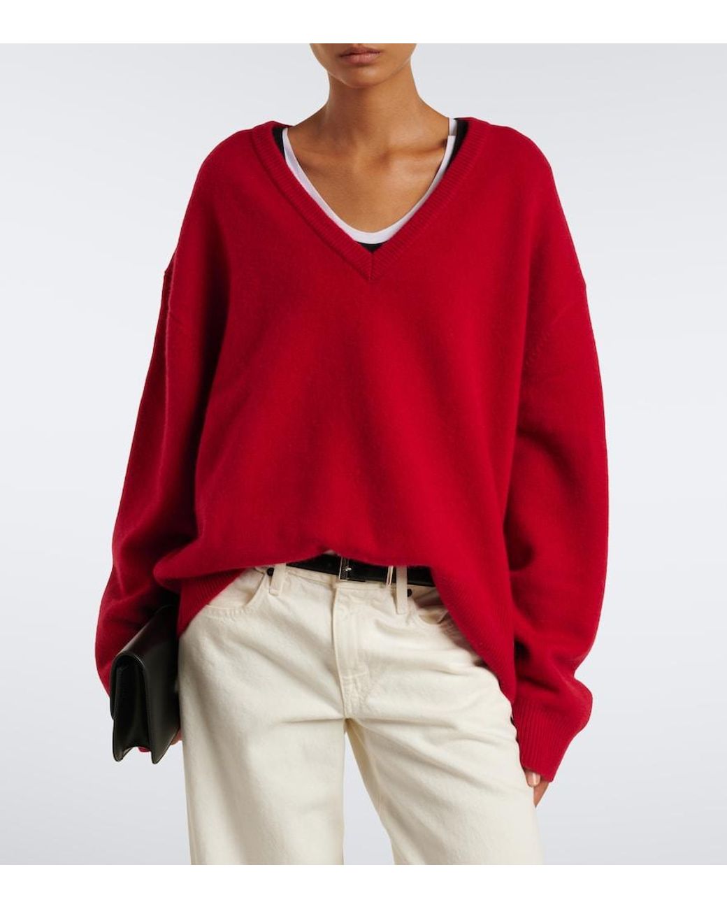 Extreme Cashmere Red N°457 Jack Cashmere-Blend Sweater