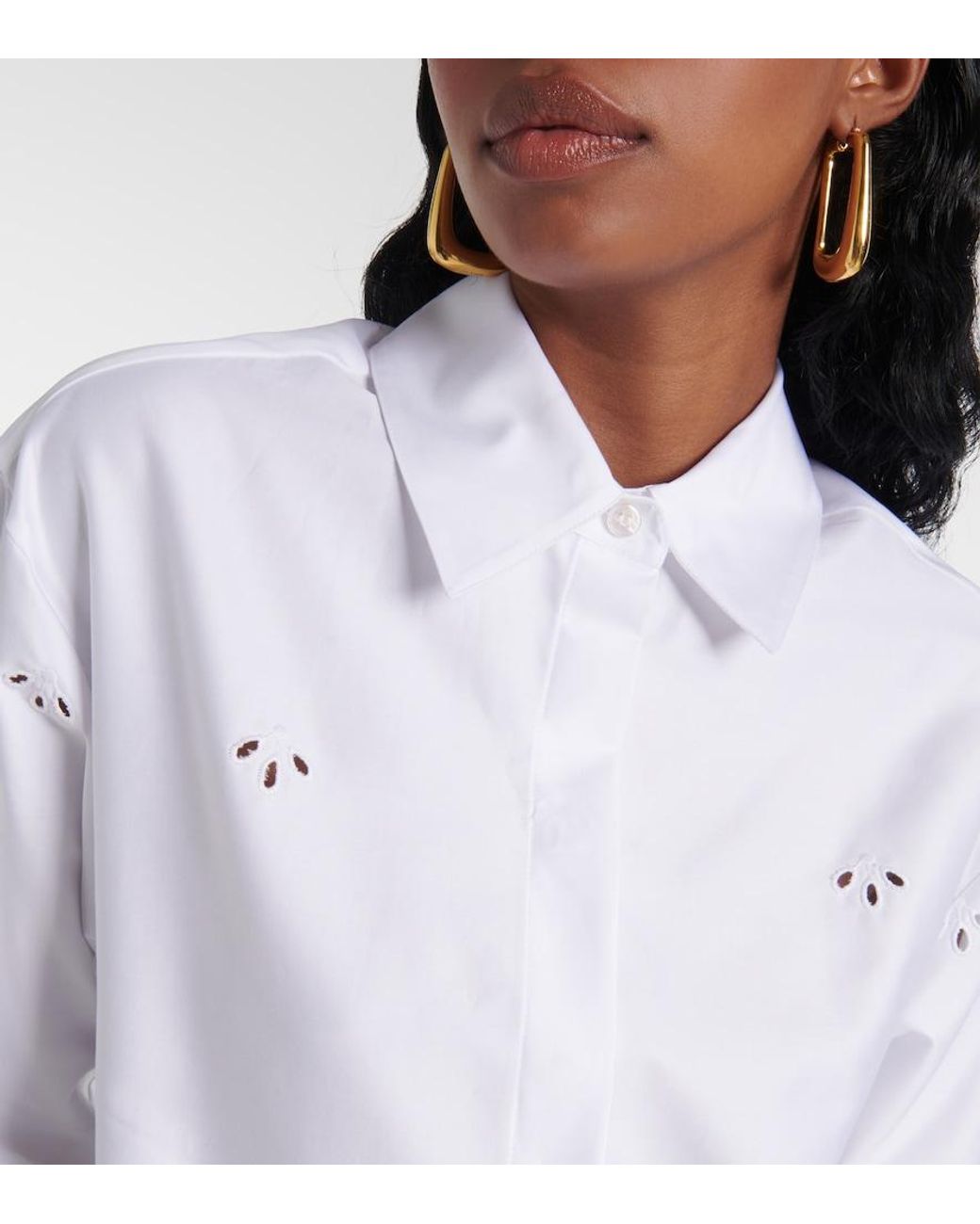 Altuzarra White Morton Cotton-Blend Minidress