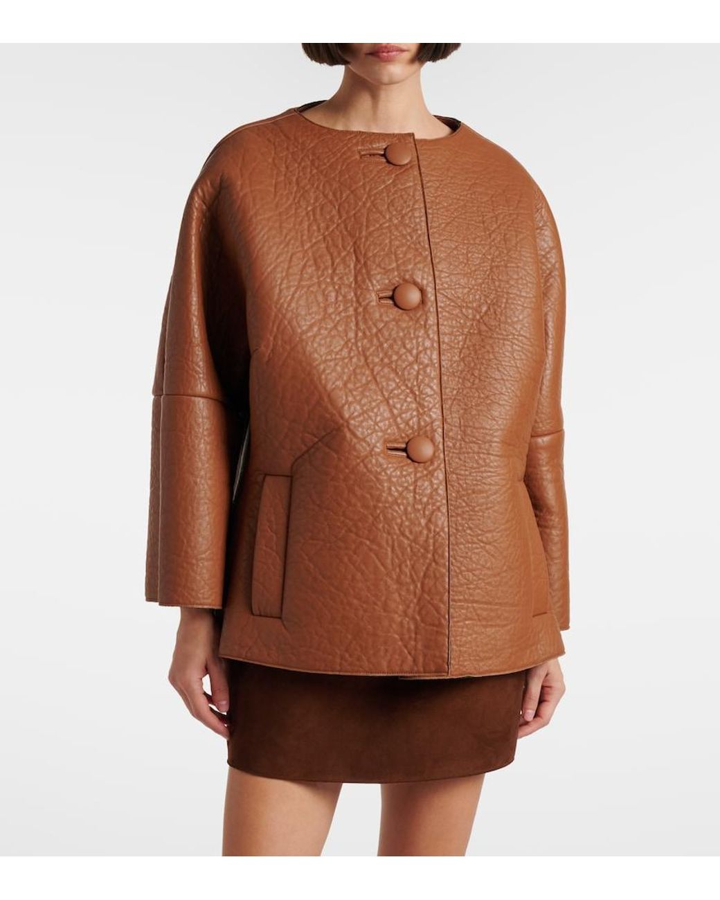 Prada Brown Lederjacke