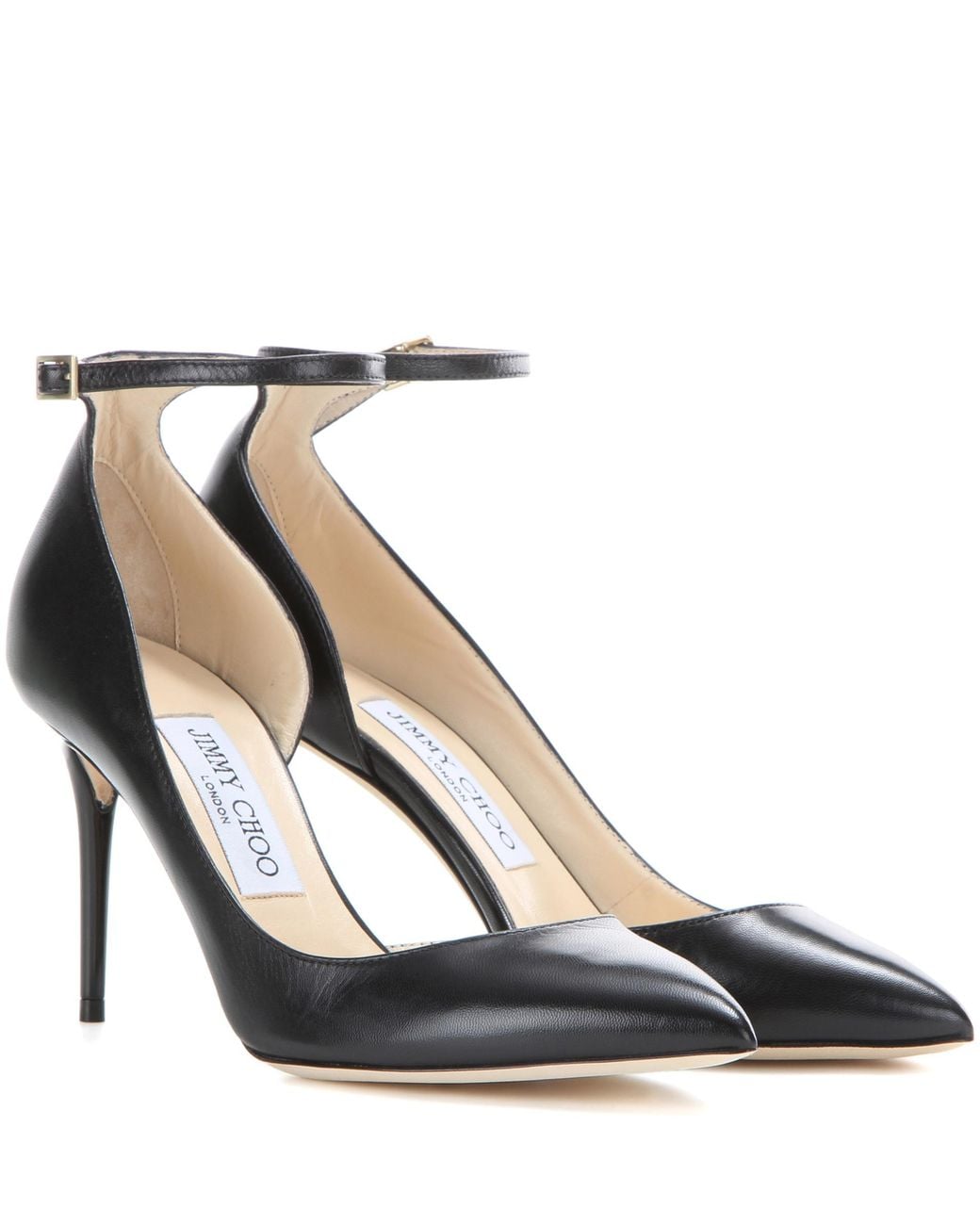 Jimmy Choo Lucy 85 Leather Pumps in Black | Lyst Australia