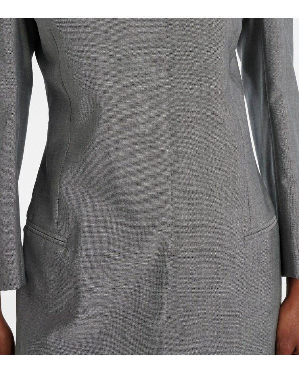Calvin Klein Gray Parker Wool Jacket