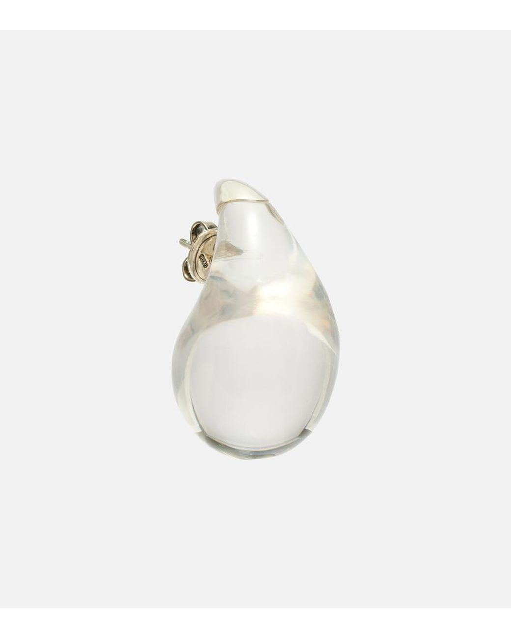Bottega Veneta White Drop Sterling Earrings