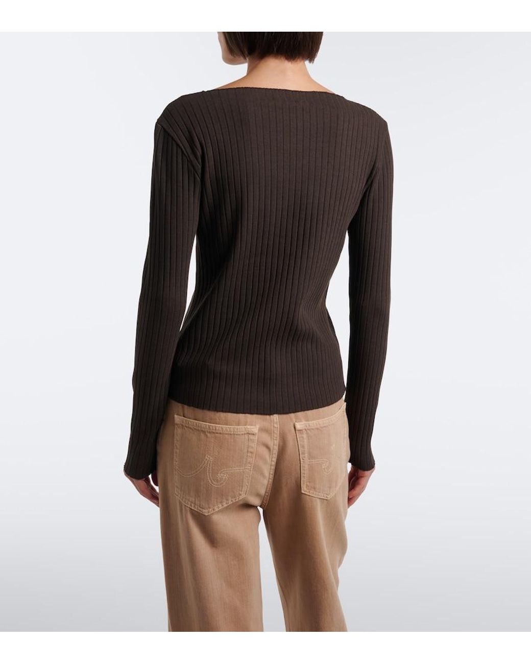 Pullover A Coste di Vince in Black