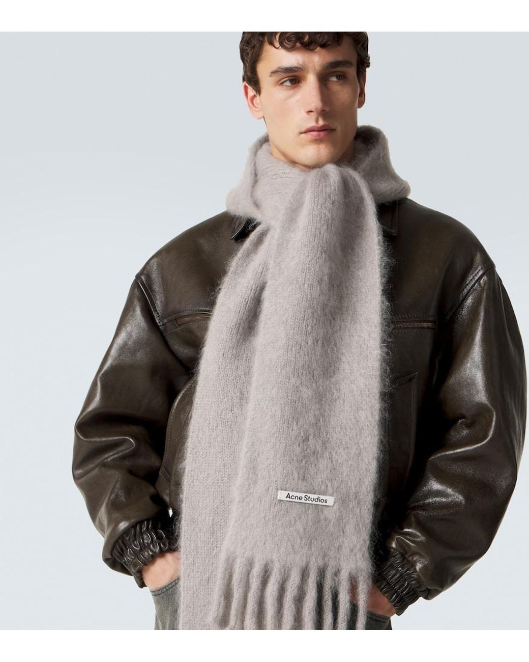 Sciarpa di Acne in White da Uomo