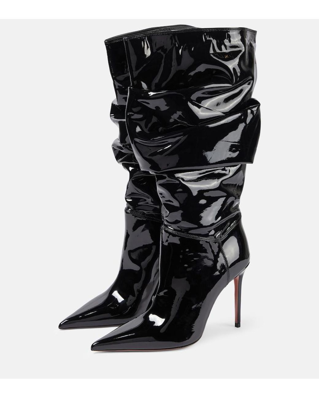AMINA MUADDI Black Jahleel 95 Latex Ankle Boots