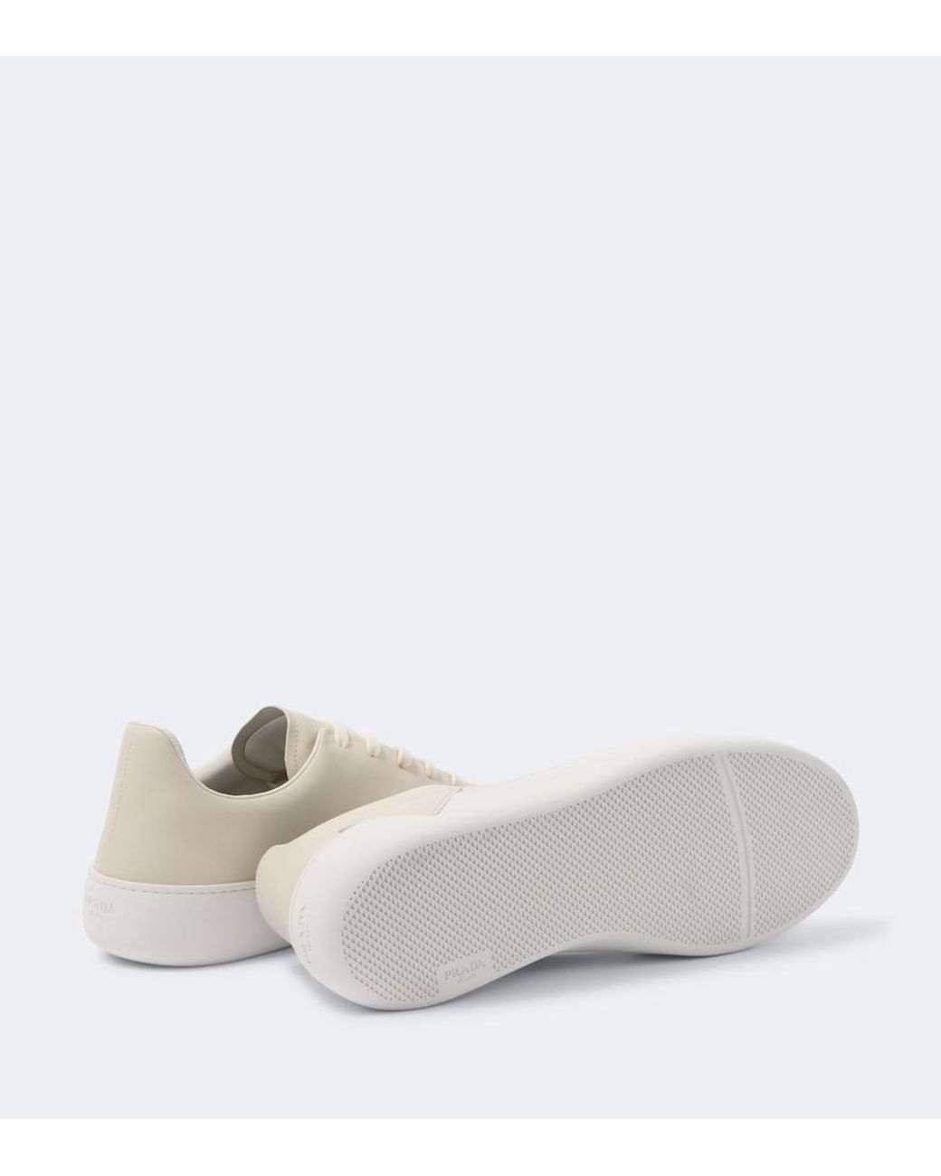 Prada Natural Court Leather Sneakers for men