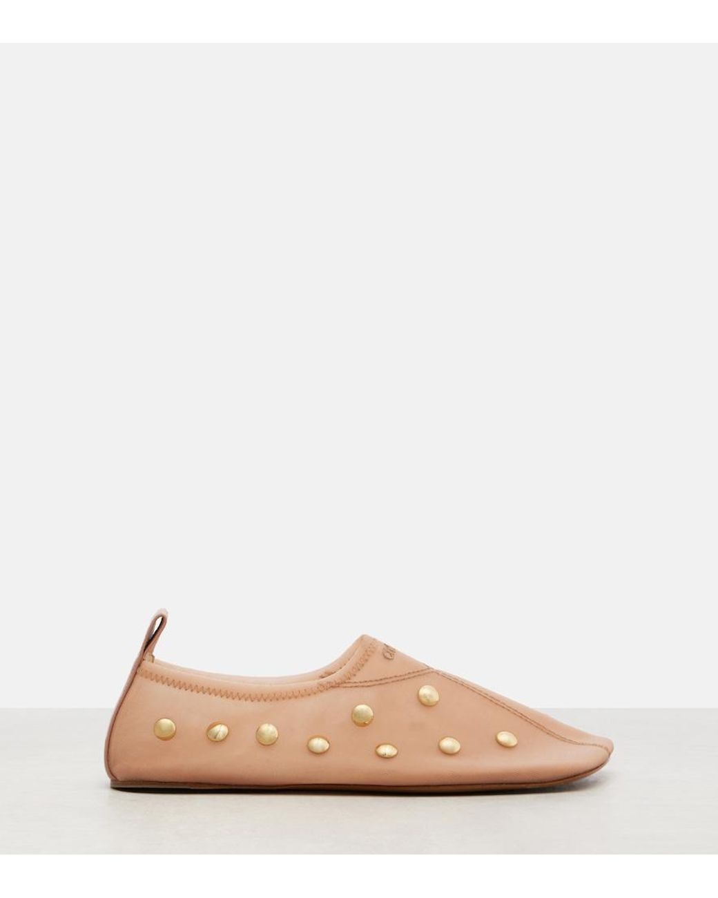 Chloé Pink Rita Studded Mesh Flats
