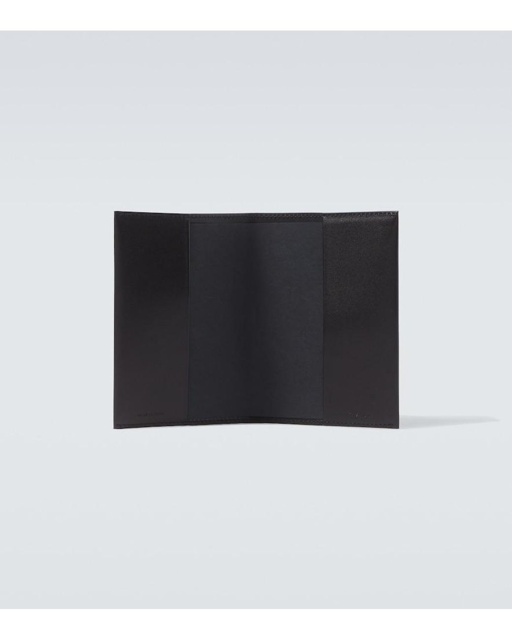 The Row Black Leather Passport Holder for men