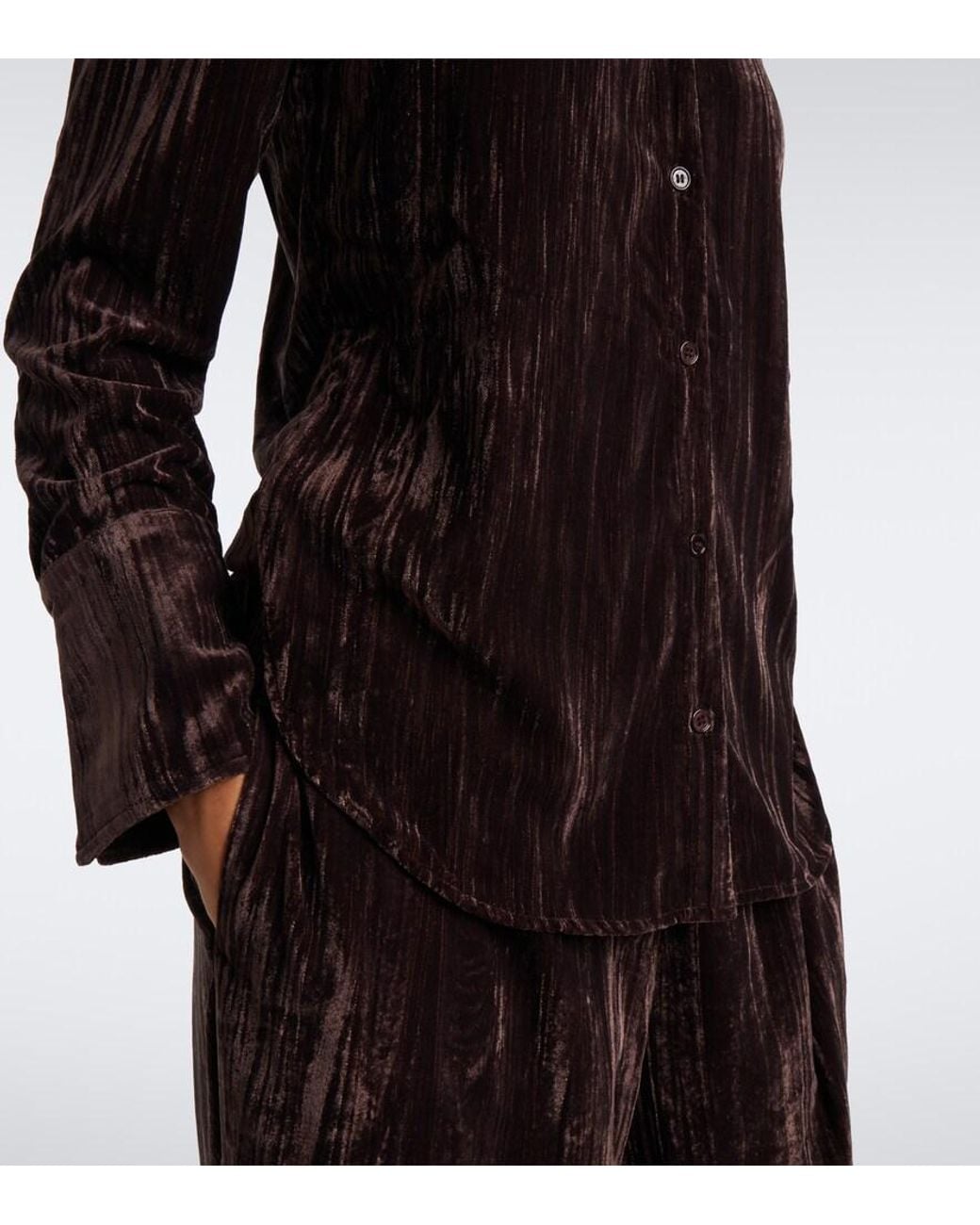 Proenza Schouler Purple Label Madi Velvet Shirt