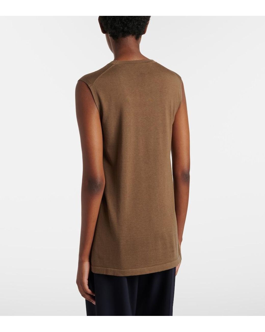 The Row Brown Omima Silk Top