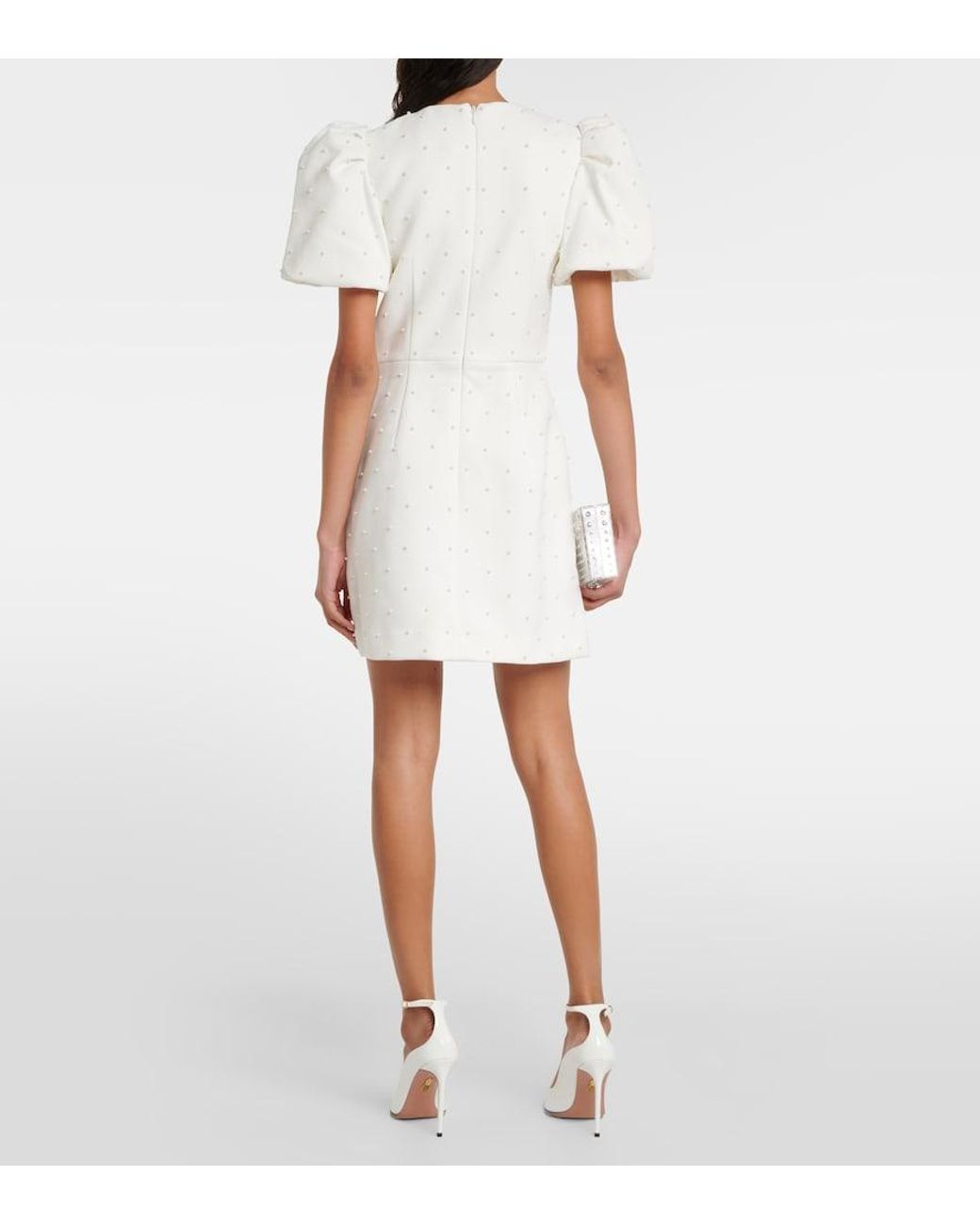 knee length dresses for ladies Rebecca Vallance Veronica Mini Dress | Black + Pearl main image 0