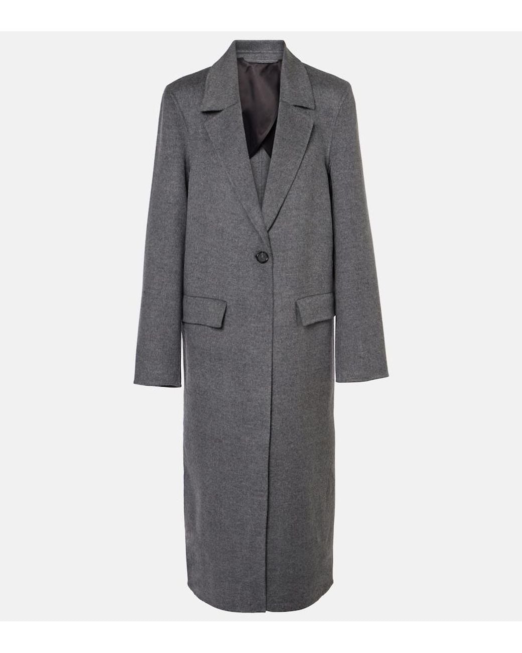 Totême Gray Wool Coat