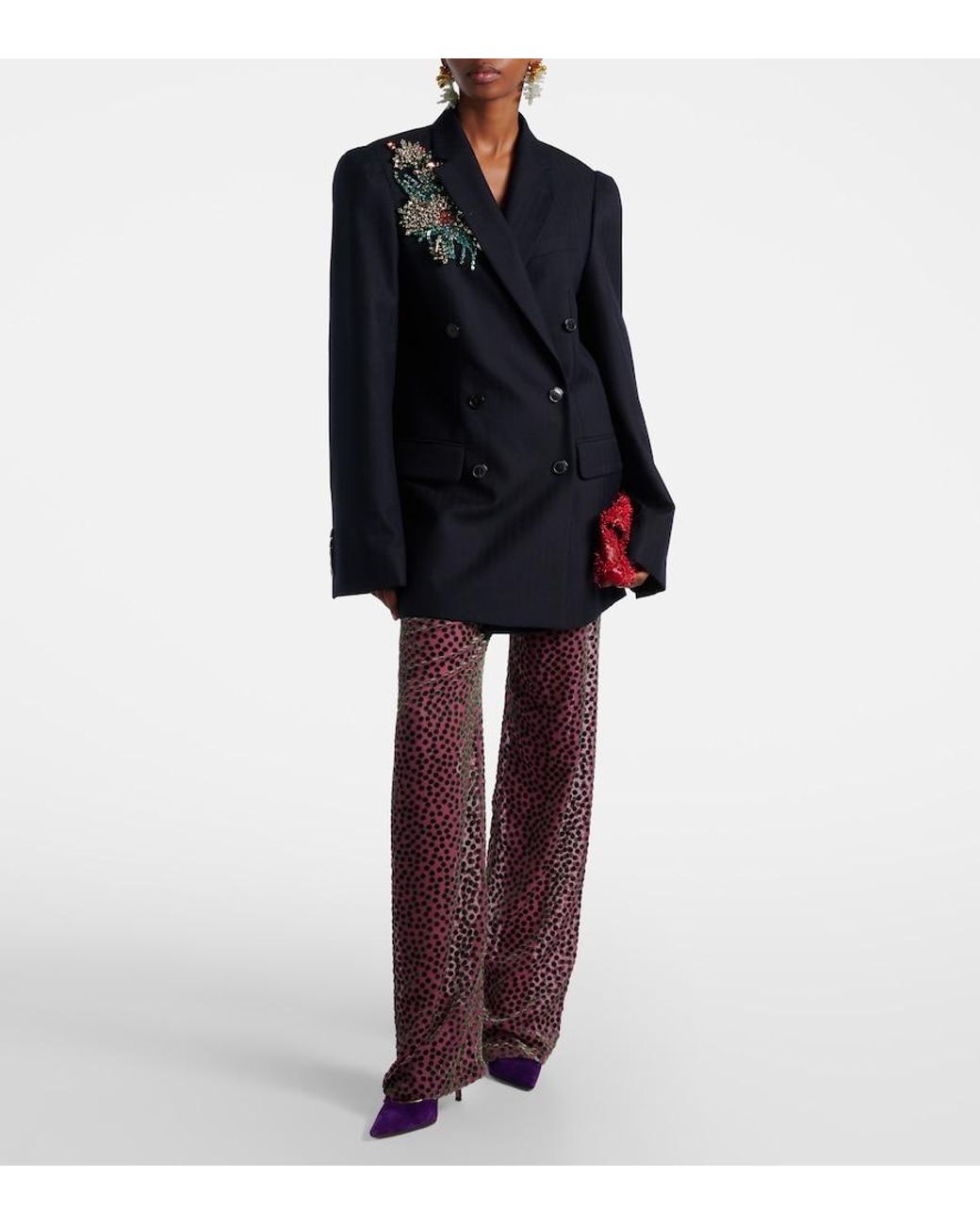 Gianvito Rossi Purple Pointy 95 Suede Pumps
