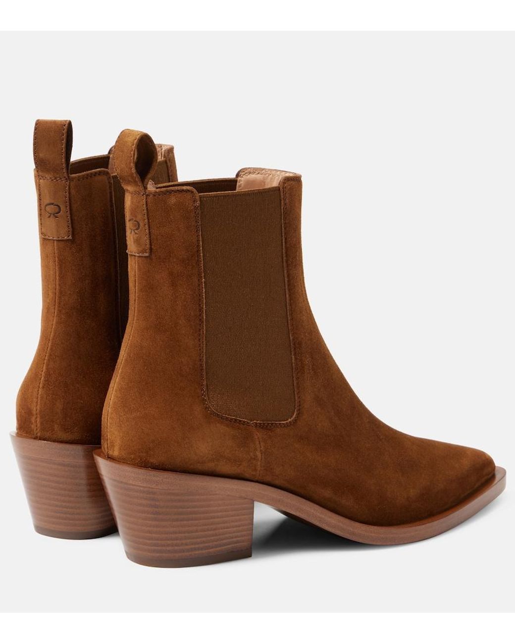 Gianvito Rossi Brown Wylie Suede Ankle Boots