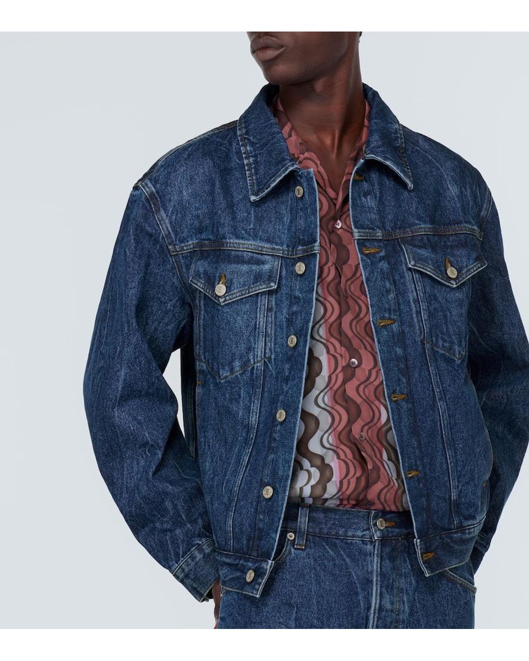 Dries Van Noten Blue Denim Jacket for men