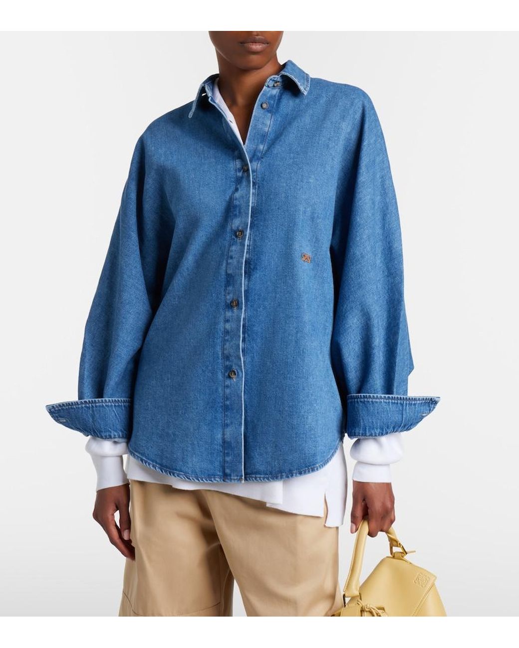 Loewe Blue Double L Denim Shirt