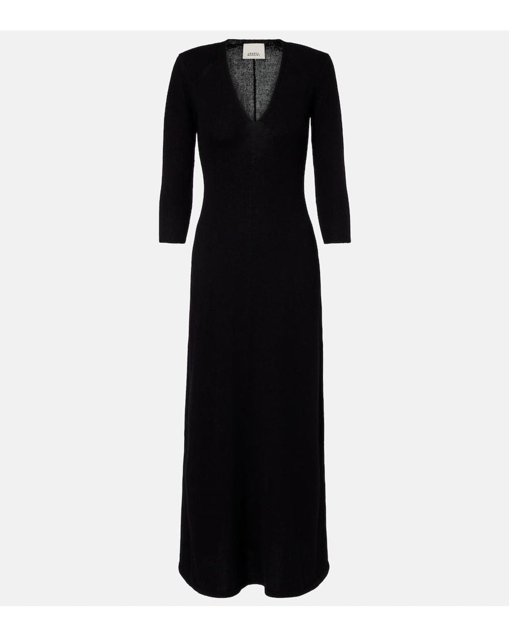 Isabel Marant Black Salina Wool-Blend Maxi Dress