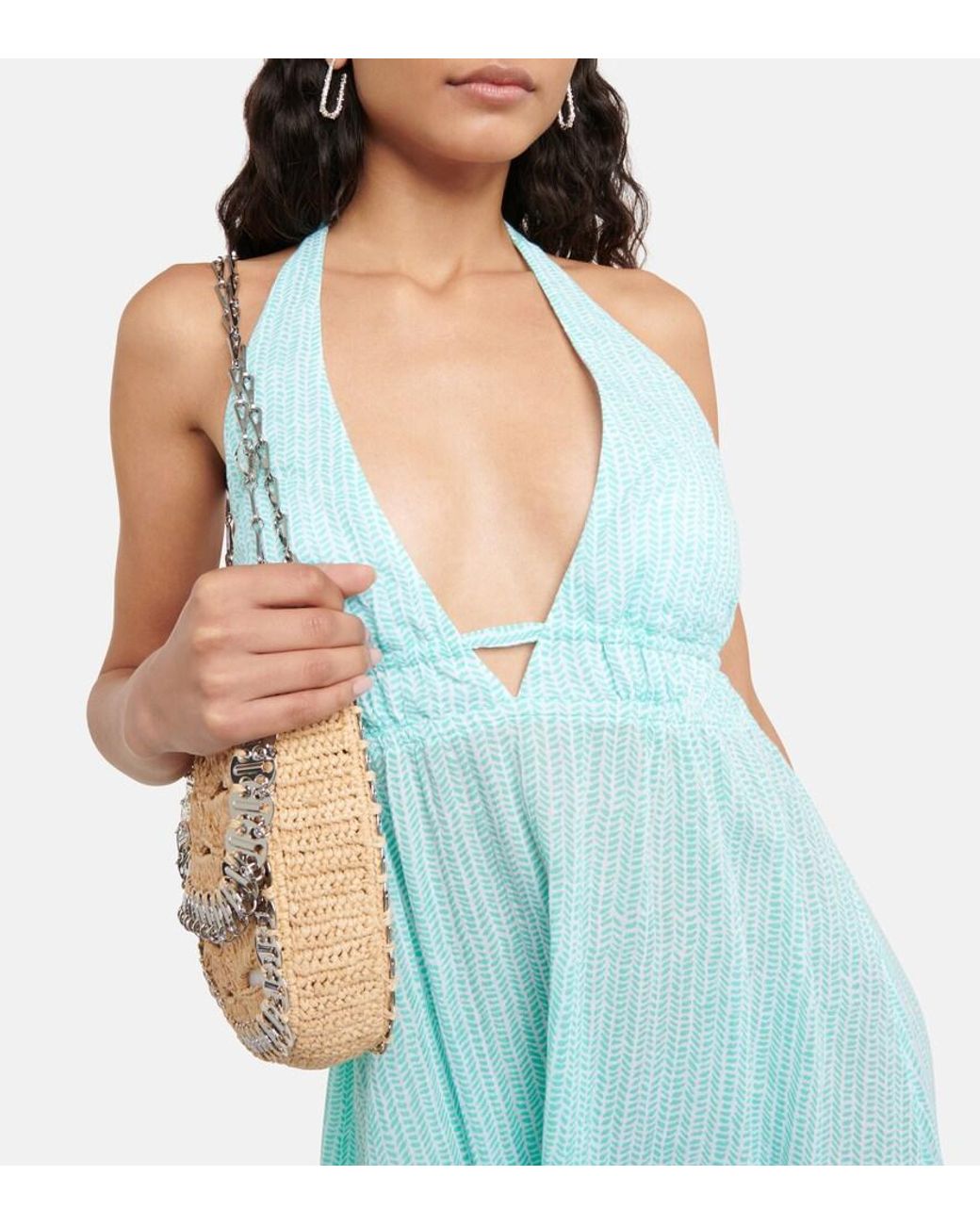 Heidi Klein Green Seven Mile Beach Cotton Maxi Dress