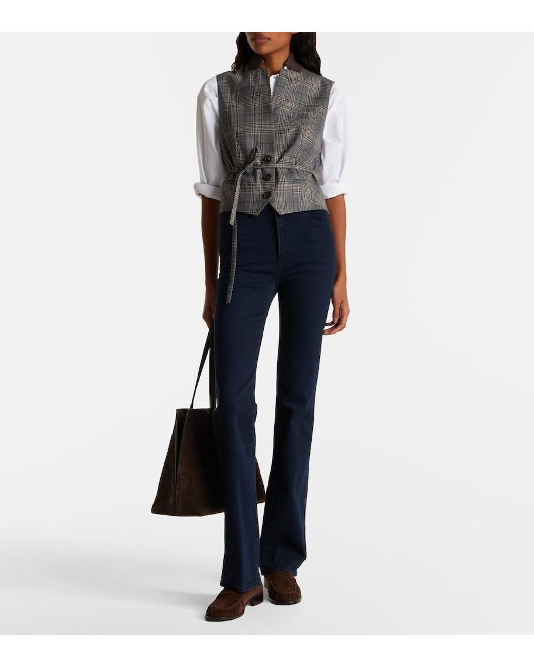 FRAME Blue Reboot High-Rise Bootcut Jeans