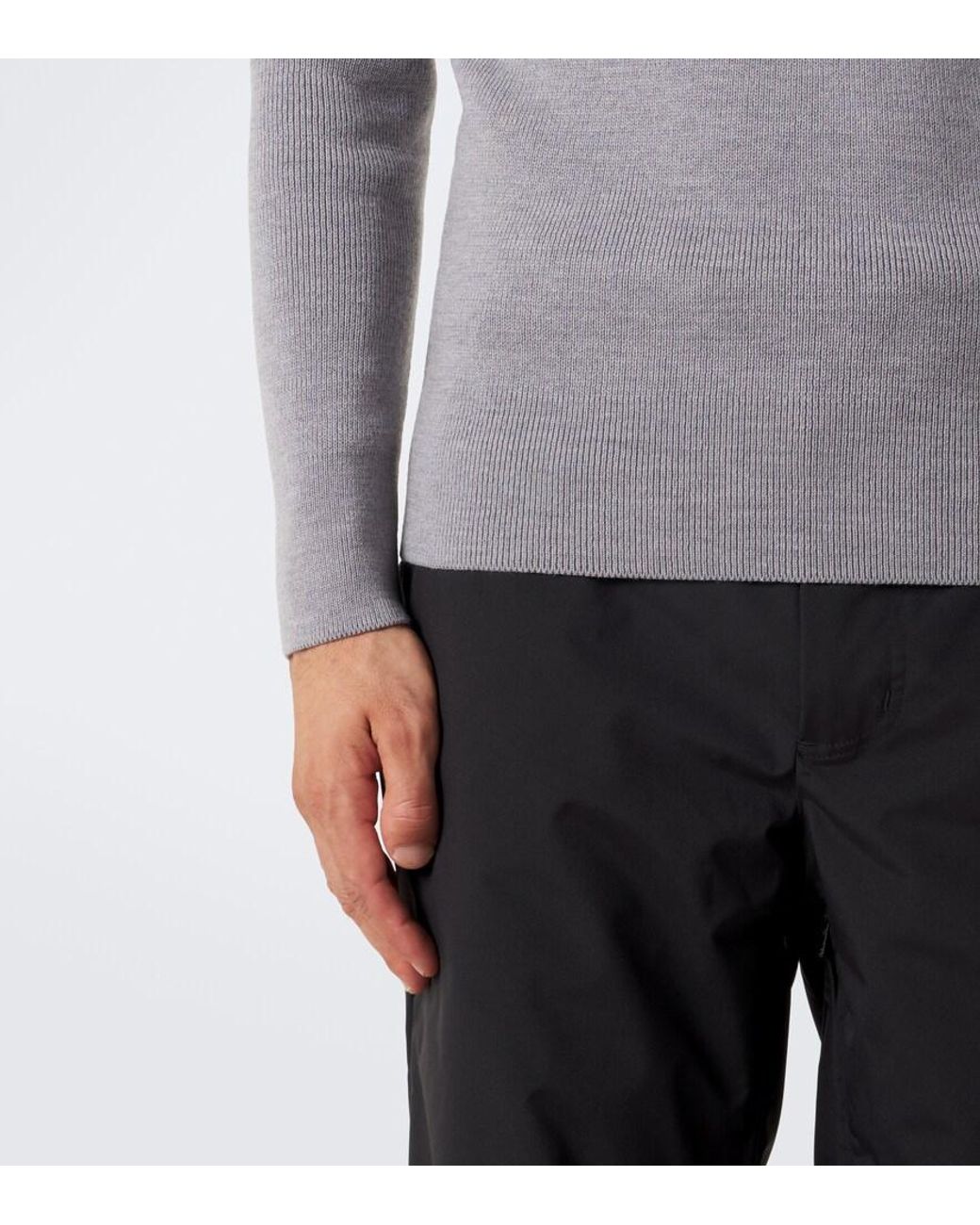 Fusalp Gray Wengen Wool Half-Zip Sweater for men