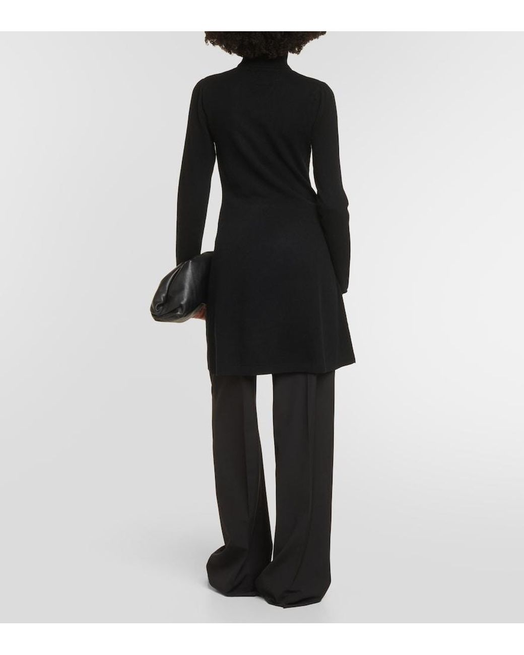 Jardin Des Orangers Black Wool And Cashmere Minidress