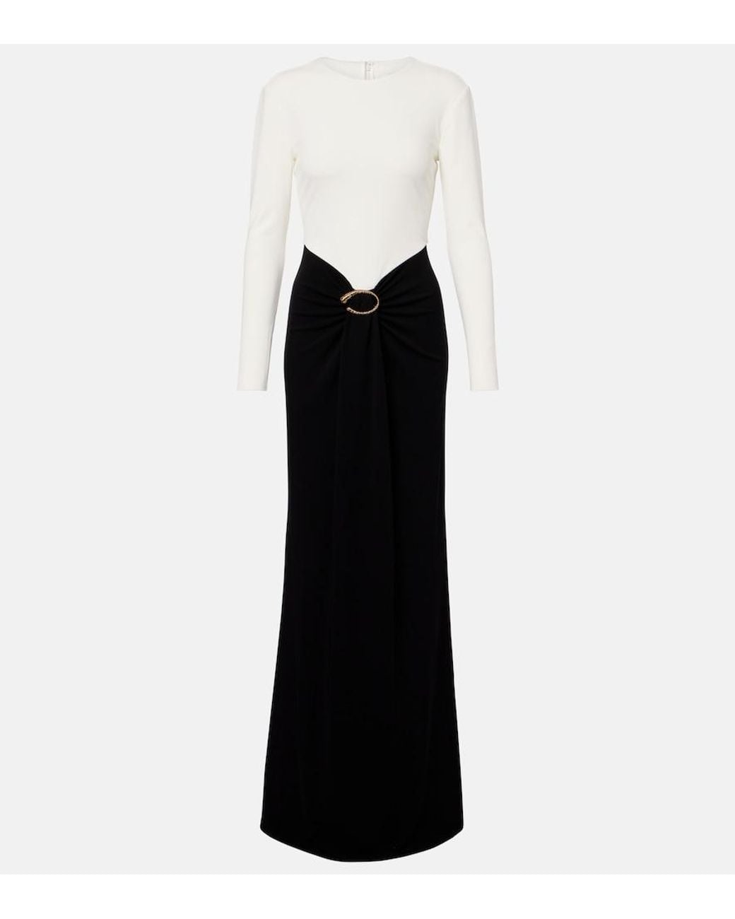 Roland Mouret Black Draped Jersey Gown