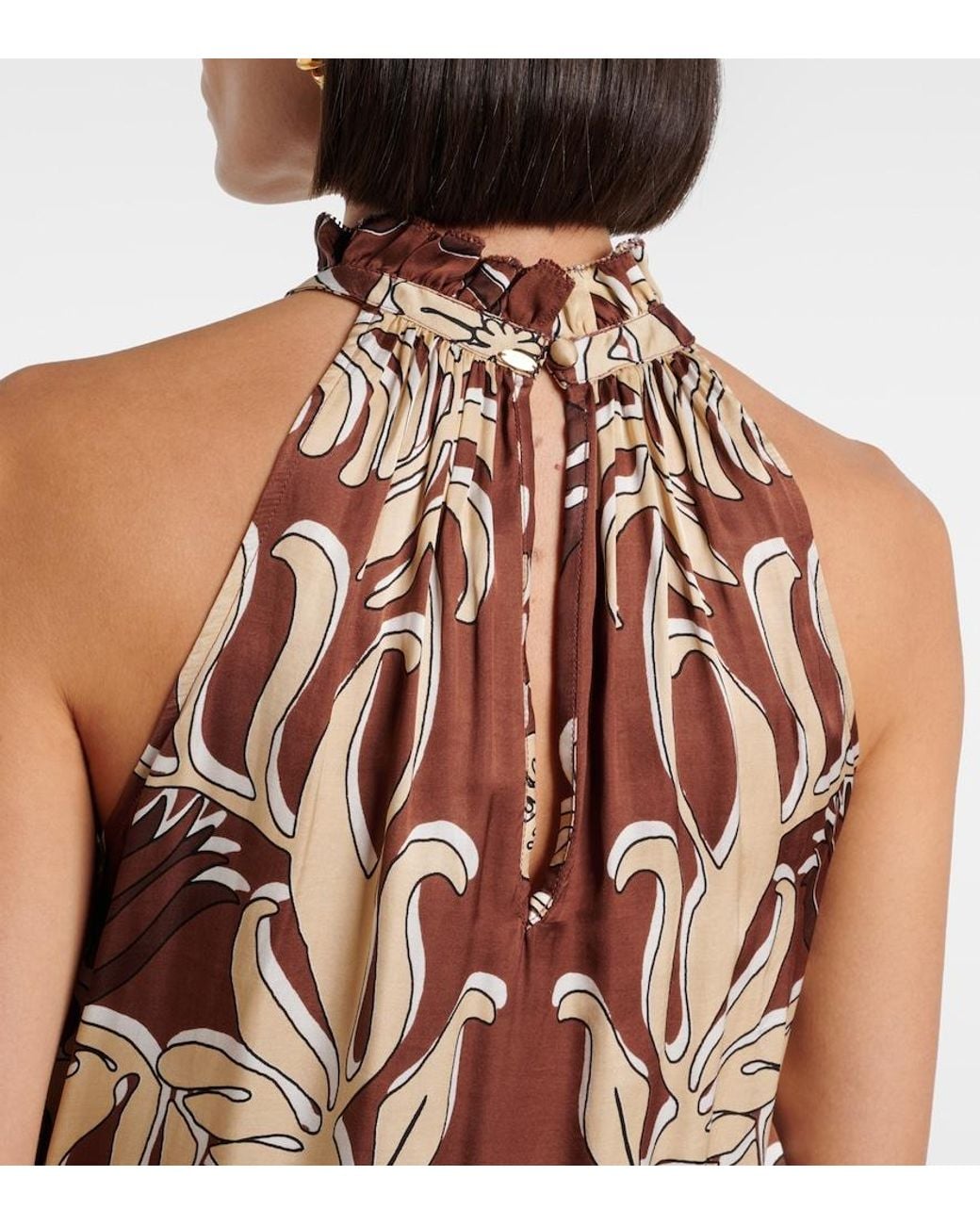 Poupette Brown Bianca Printed Minidress