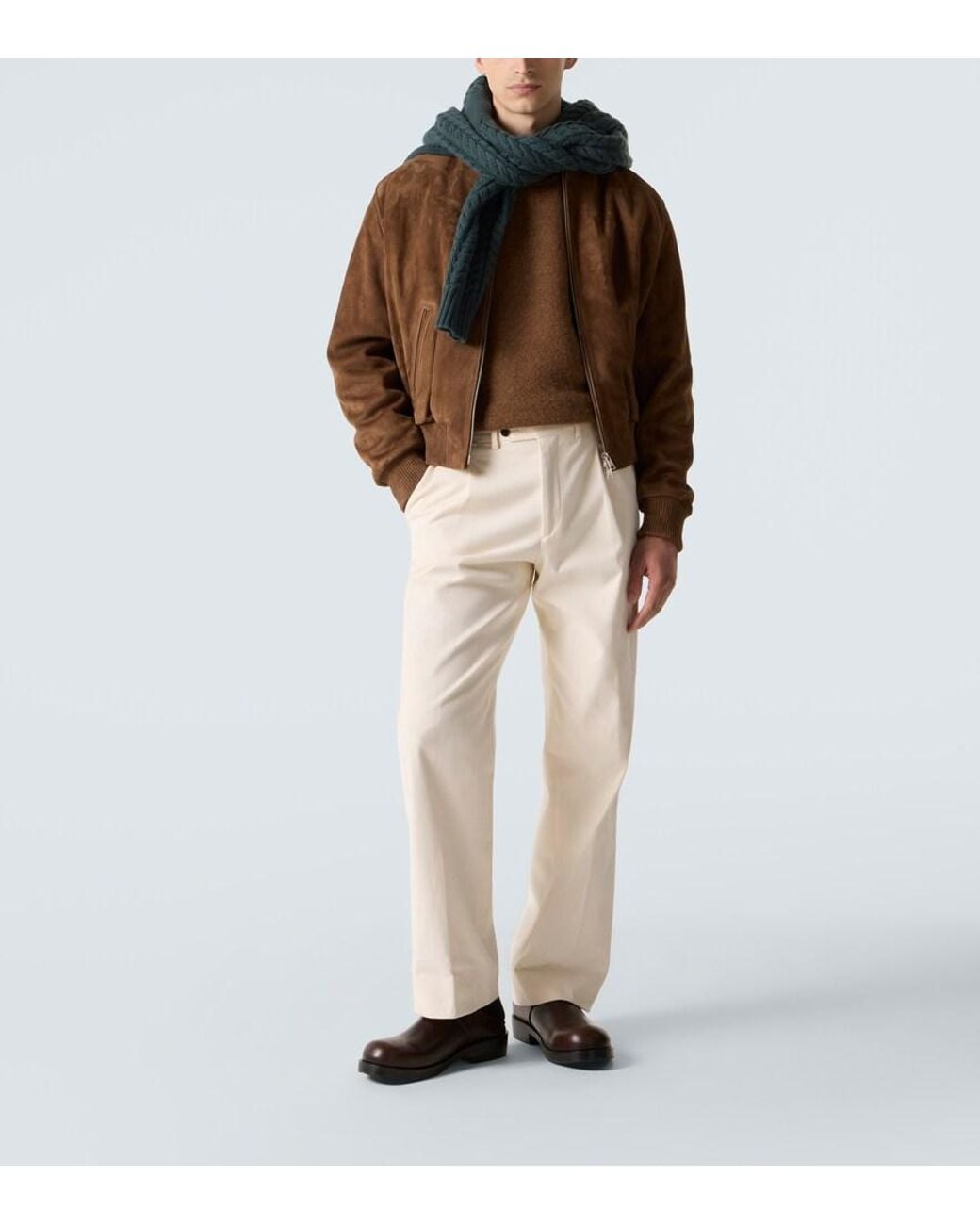 AMI Brown Suede Jacket for men